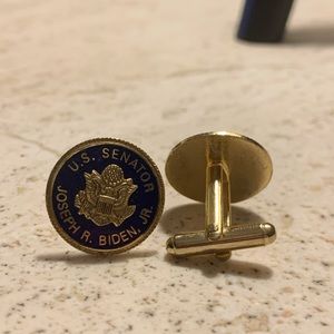 Authentic U.S. Senator Joe Biden Jr. cuff links, Navy blue collectors item